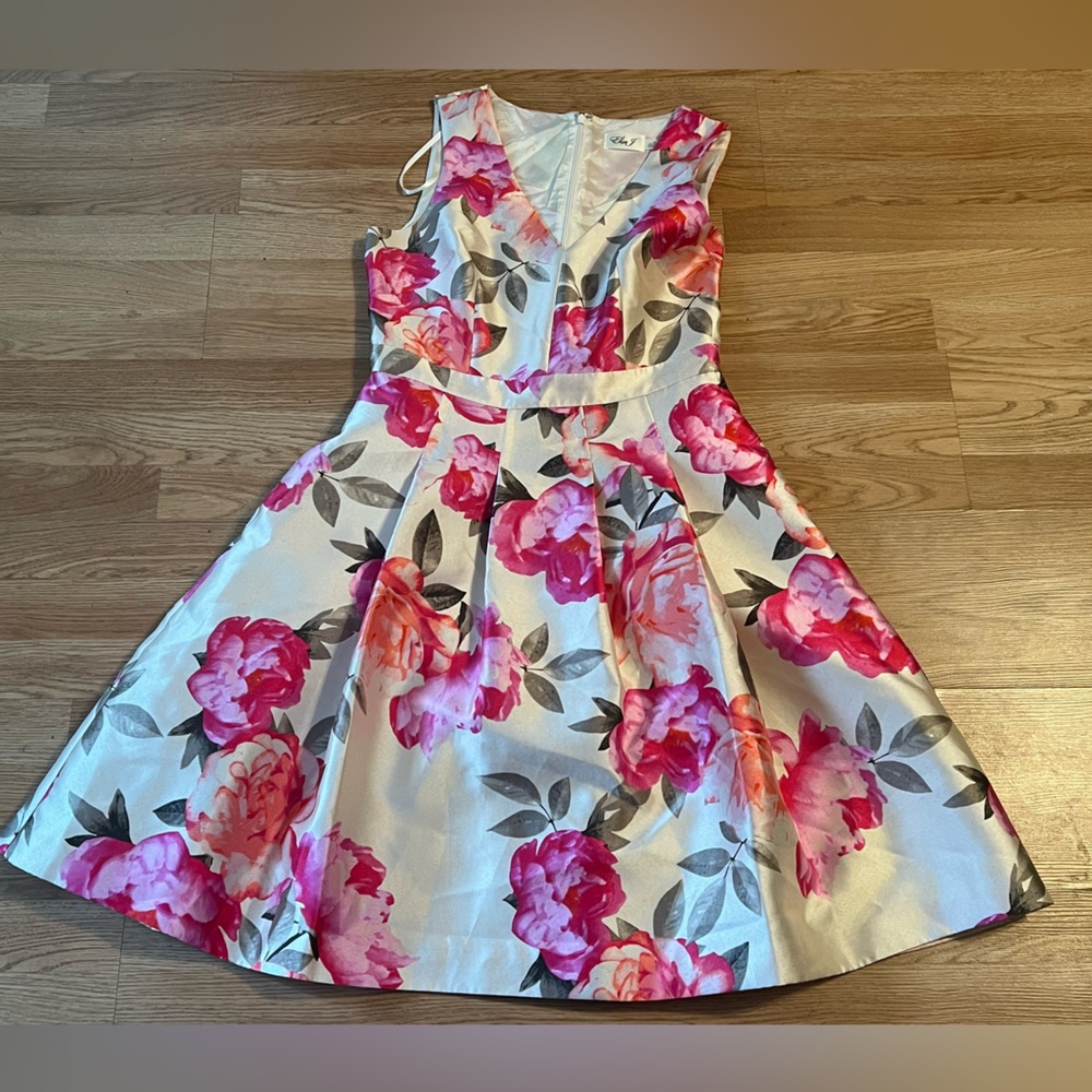 Eliza J Floral Fit and Flare Dress Size 10